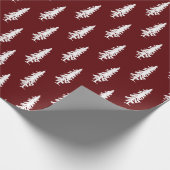 バーガンディ 白松クリスマス|白松 |休日 ラッピングペーパー (角)