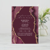 バーガンディ&金ゴールドアゲートディナーリハーサル 招待状 (スタンド正面)