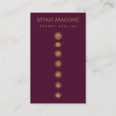 バーガンディ&金ゴールドチャクラエナジーヒーラー 名刺 (正面)