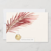 バーガンディ&金ゴールドビーチ熱帯緑3 – 写真 シーズンカード (裏面)