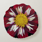 バーガンディBevのダリア ラウンドクッション (裏面)