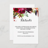 バーガンディBohoの明細カード エンクロージャーカード (正面/裏面)