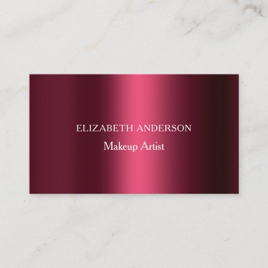 バーガンディQrコードSNSインスタグラムFacebook 名刺 (正面)