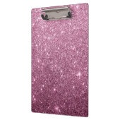 バーガンデエレガントィピンク抽象芸術ガーリーグリッター クリップボード (左)