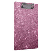 バーガンデエレガントィピンク抽象芸術ガーリーグリッター クリップボード (右)
