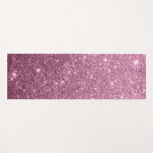 バーガンデエレガントィピンク抽象芸術ガーリーグリッター ヨガマット (正面(横))