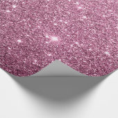 バーガンデエレガントィピンク抽象芸術ガーリーグリッター ラッピングペーパー (角)