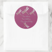 バーガンデーのトンボ ラウンドシール (バッグ)