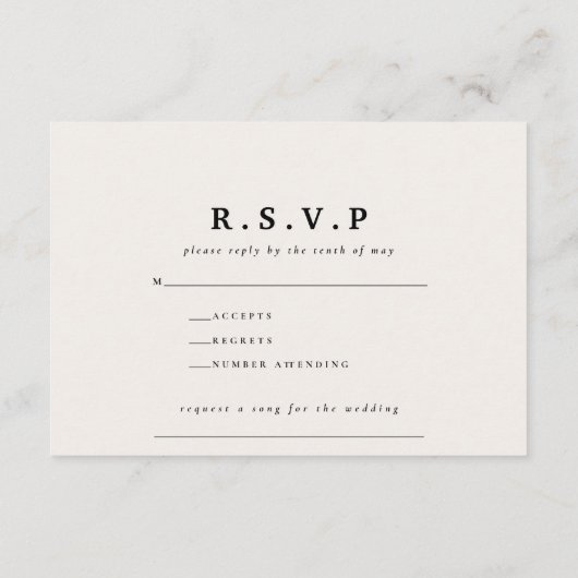 バーガンデ素朴ィ海軍フローラ植物婚の出欠 エンクロージャーカード (裏面)