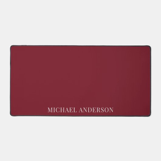 バーガンパーソナライズされたディーデスクマット デスクマット (正面)