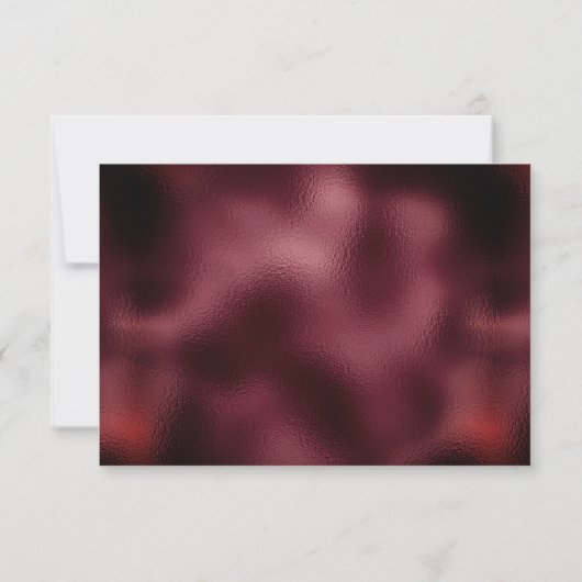 バーガンフェイクディフォイル銀フローラ枠 出欠カード (裏面)