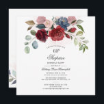バーガンモダンディ・グリーナリー60th誕生日パーティー<br><div class="desc">Burgundy Greenery 60th Birthday Partyモダンの招待あなたのパーティーの詳細と簡単に一緒に行うことができますカスタマイズの"パーソナライズドクリック"ボタン。花とモダン緑の花束の多肉植物とスクリプトのモダンタイポグラフィ。あらゆるマイルストーンのパーティの招待状に最適なお祝い</div>
