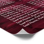 バーガン素朴ディひま結婚わり座席表8 ポスター (角)