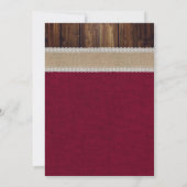 バーガン素朴ディひま結婚わり 招待状 (裏面)