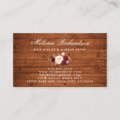 バーガン素朴ディフローラウッドの名刺 予約カード (裏面)