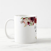 バーガン素朴ディフローラブライデスメイド結婚式の引き出物 コーヒーマグカップ (左)