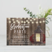 バーガン素朴ディフローラランタンウッド卒業 招待状 (スタンド正面)