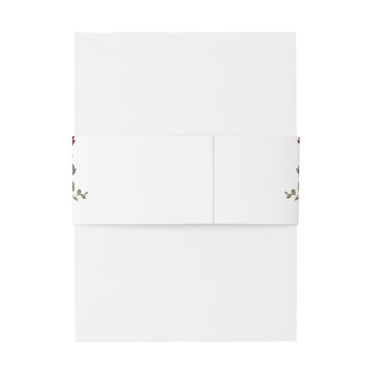 バーガン素朴ディ燃えたオレンジ色の錆びフローラ結婚の 招待状ベリーバンド (裏面例)