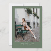 バーガン素朴ディ&ネイビーフローラ緑化卒業 招待状 (裏面)