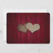 バーガン素朴ディ・メイソン・ジャーがウッドズ結婚を照らす セーブザデート (裏面)