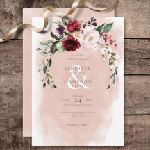バーガン素朴ディ&赤面ピンクローズ結婚ズ