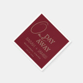 バーガン結婚ディの1日リハーサル遠くにディナー スタンダードカクテルナプキン (角)