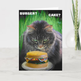 バーガーかケーキか誕生日か? カード