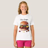バーガーが大好き Tシャツ (正面フル)