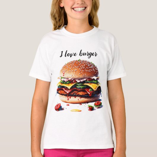 バーガーが大好き Tシャツ (正面)