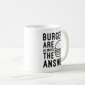 バーガーが答えです コーヒーマグカップ (正面右)