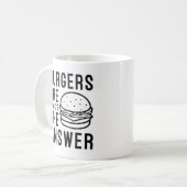 バーガーが答えです コーヒーマグカップ (正面左)