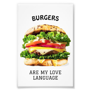 バーガーこそ私の愛の言葉 フォトプリント