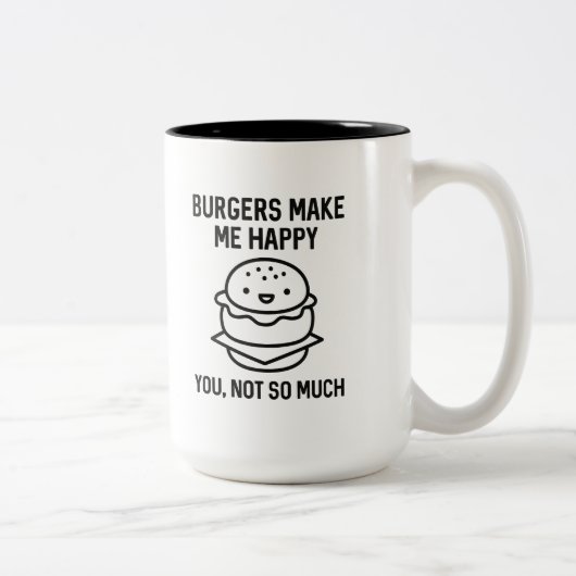 バーガーで幸せ ツートーンマグカップ (右)