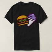 バーガーとグレープスノーコーン Tシャツ (デザイン正面)