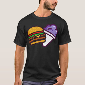 バーガーとグレープスノーコーン Tシャツ