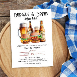 バーガーとビール サマーBBQ ウェディングシャワー 招待状