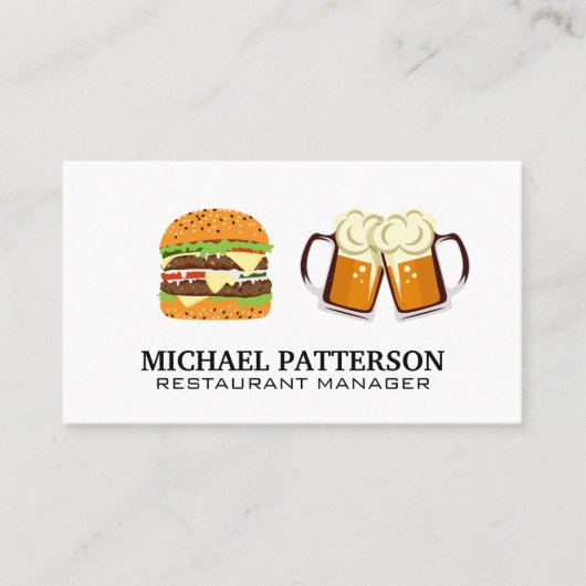 バーガーとビール 名刺 (正面)