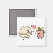 バーガーとフライスマグネット マグネット (正面/裏面)