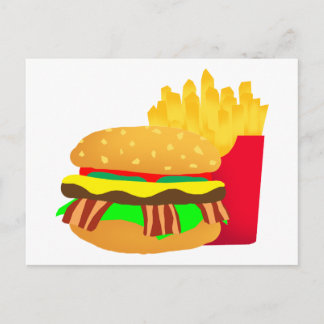 バーガーとフライス ポストカード