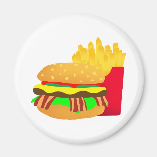 バーガーとフライス マグネット (正面)