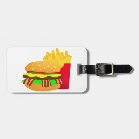 バーガーとフライス ラゲッジタグ (正面横)