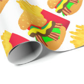 バーガーとフライス ラッピングペーパー (ロールコーナー)