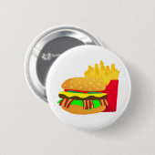 バーガーとフライス 缶バッジ (正面&裏面)