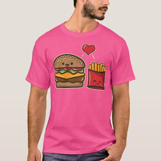 バーガーとフライス Tシャツ (正面)