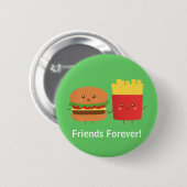 バーガーとフライドポテトの永遠の友情 缶バッジ (正面&裏面)