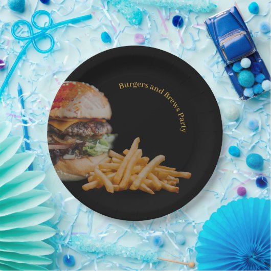 バーガーとブルズのパーティー ペーパープレート (パーティー)