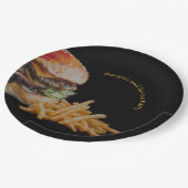 バーガーとブルズのパーティー ペーパープレート (アングル)