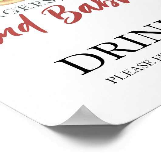 バーガーとベビーベビーシャワードリンク ポスター (角)