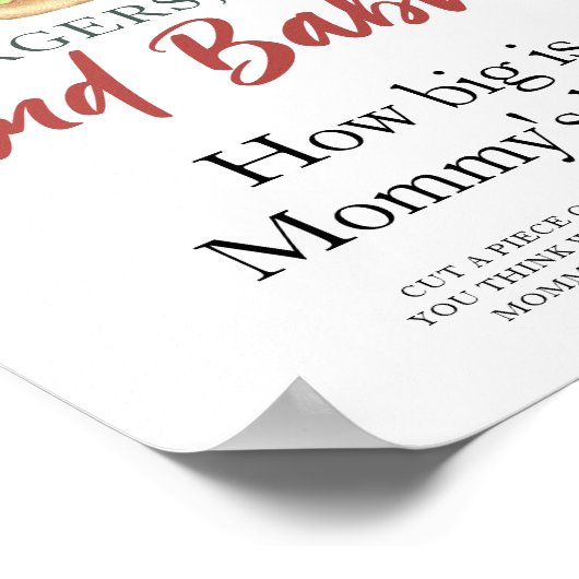 バーガーとベビーママの腹の大きさ ポスター (角)