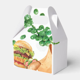 バーガーとラップのフュージョン料理イラスト フェイバーボックス